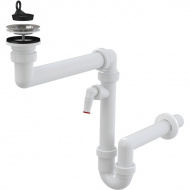 Сифон для мойки экономящий пространство со штуцером A870P-DN40 Alcadrain