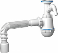 Сифон АНИ Грот 1.1/2 40 литой выпуск с отводом с гофрой на 50 A2010