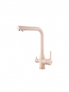 Смеситель кухня MELODIA Ostessa Filtro картридж д.40ммс выходом питьевой воды 2в1бежевый MDV40618bg