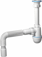 Сифон АНИ 1.1/4 40 нерж. выпуск с гофрой на 40 C1005