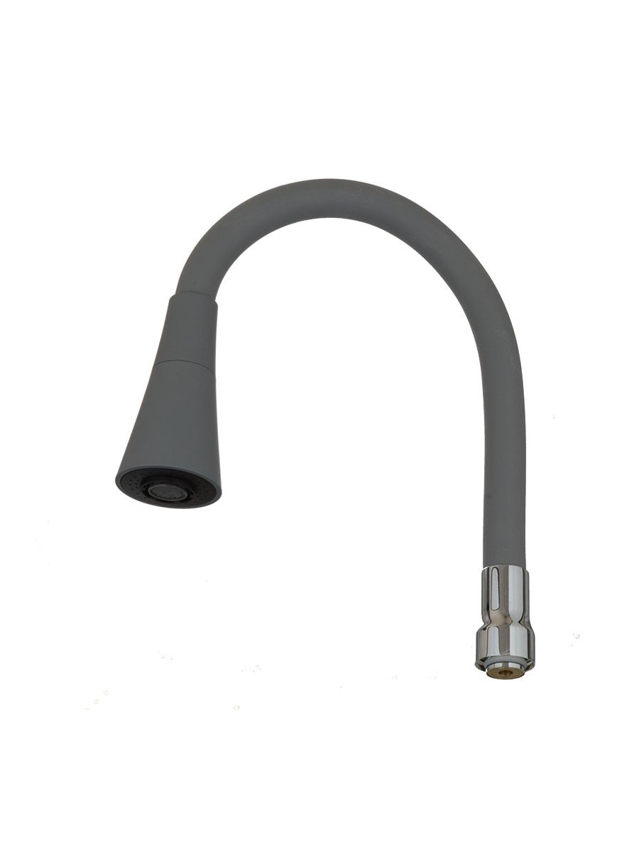 Излив гибкий LUXE с лейкой "колокольчик" серый 49см MELODIA MKP20922