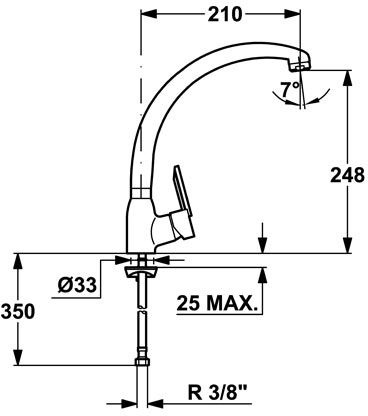 Смеситель Mofem для кухонной мойки Samba 652-0072-15