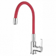 Смеситель для кухни Ledeme гибкий излив красный L4898-1