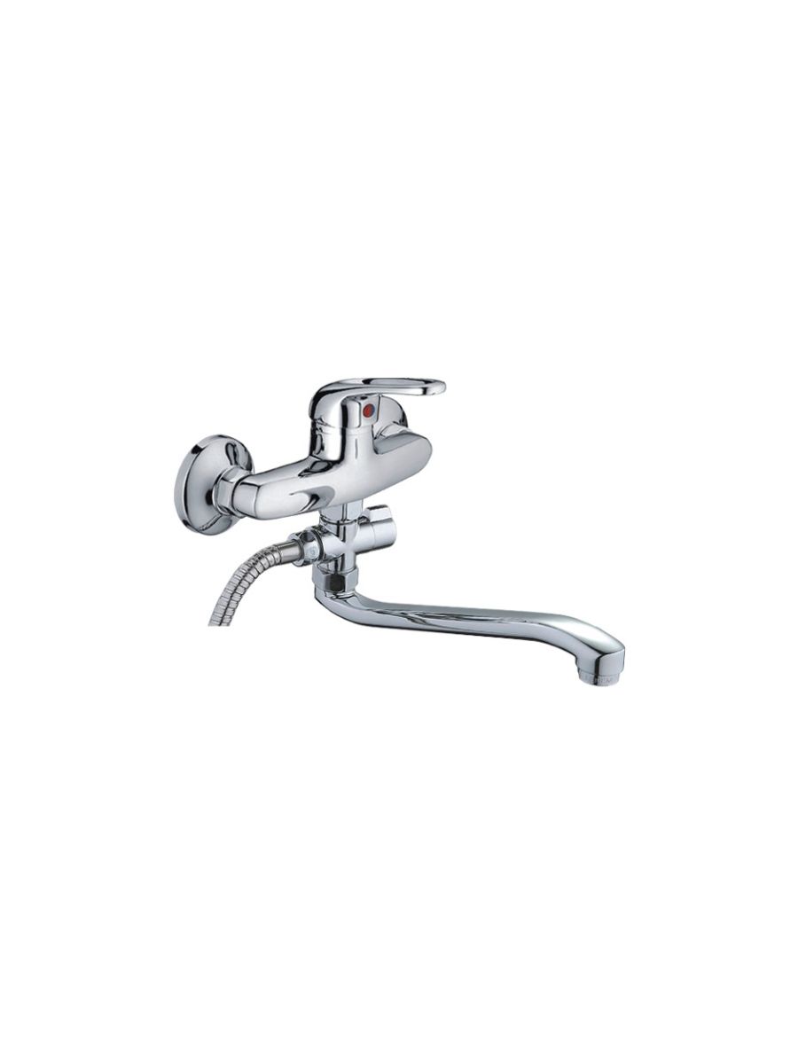 Смеситель ванна LEDEME картридж 35мм длинный излив L2139-B