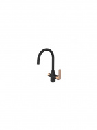 Смеситель кухня LEMARK Ursus с подключением к фильтру для питьевой воды черный/роз. золото LM7261BL