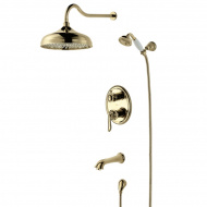 Смеситель встраиваемый Lemark Brava LM4722G для ванны и душа