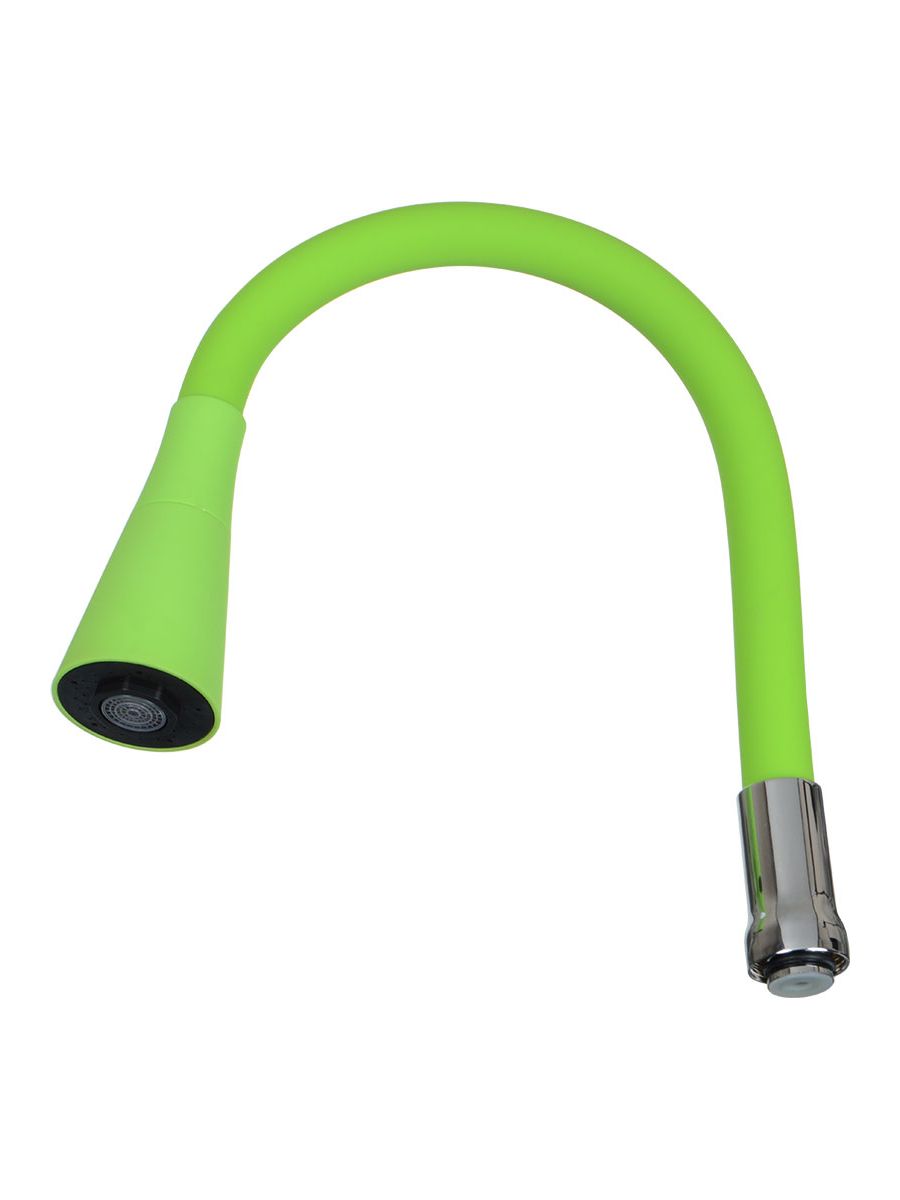 Излив гибкий LUXE с лейкой "колокольчик" зеленый 49см MELODIA MKP20904