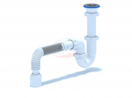 Сифон АНИ 1.1/2 40 прямоточный с гибкой трубой 40*50 D0110