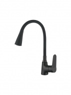 Смеситель кухня LEDEME силиконовый излив черный L4161B-2