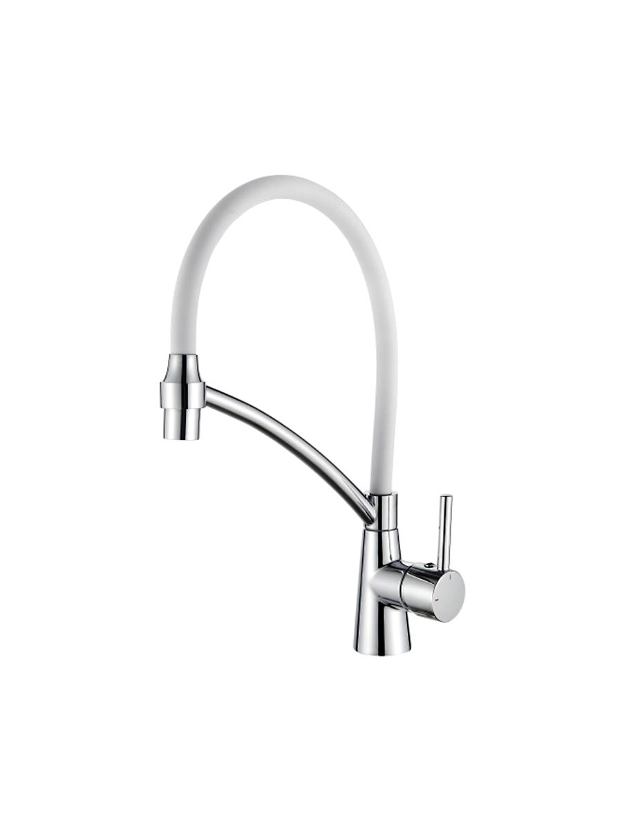 Смеситель кухня LEDEME гибкий шланг белый L4399-3