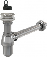 Сифон для умывальника Ø32 цельнометаллический с донным клапаном 1 1/4 A437 Alcadrain