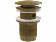 Донный клапан автомат Click Clack Ø32 цельнометаллический с большой заглушкой бронза A392ANTIC Alcad