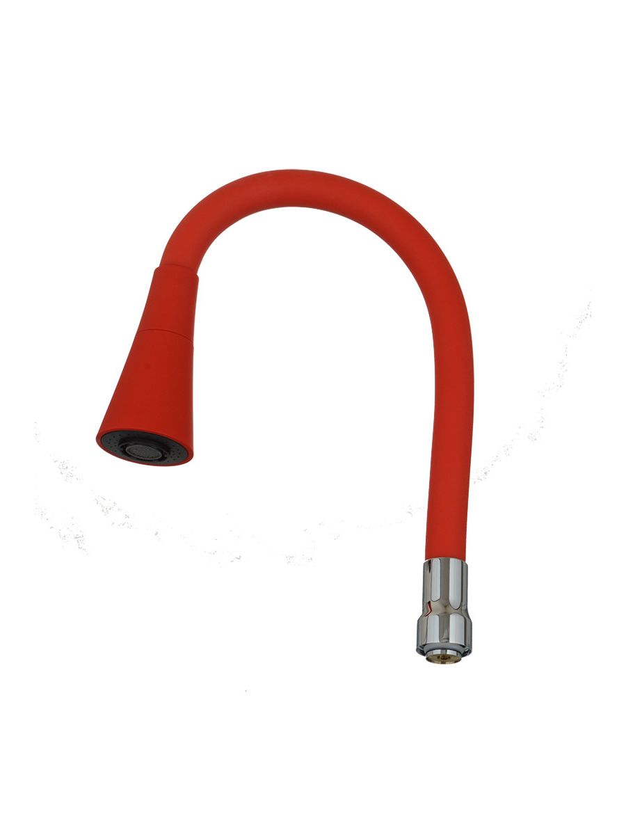 Излив гибкий LUXE с лейкой "колокольчик" красный 49см MELODIA MKP20919