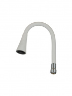 Излив гибкий LUXE с лейкой "колокольчик" белый 49см MELODIA MKP20918