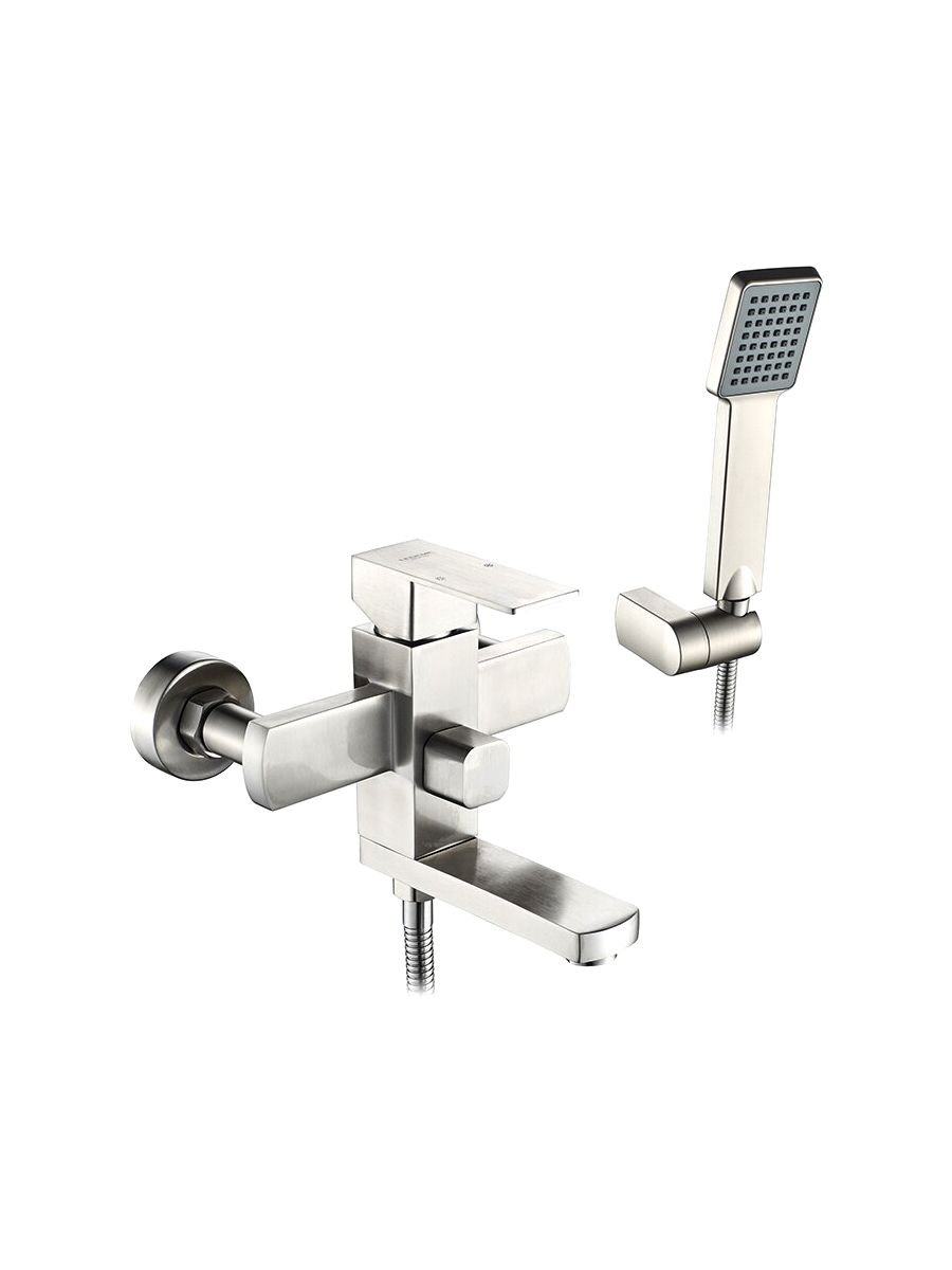 Смеситель ванна LEDEME короткий излив нерж. L73233