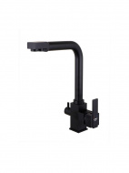 Смеситель кухня MELODIA Perfetto латунь с подкл.фильтракартридж д.35мм черный подв.50см MDV30201bk