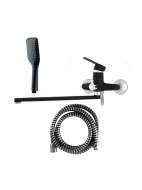 Смеситель ванна MELODIA Moderno Black картридж д.35мм длинный излив MDV35141_bk