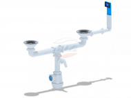 Сифон АНИ Грот 3.1/2 40 двойной с переливом прямоугольный вертикальный A3545