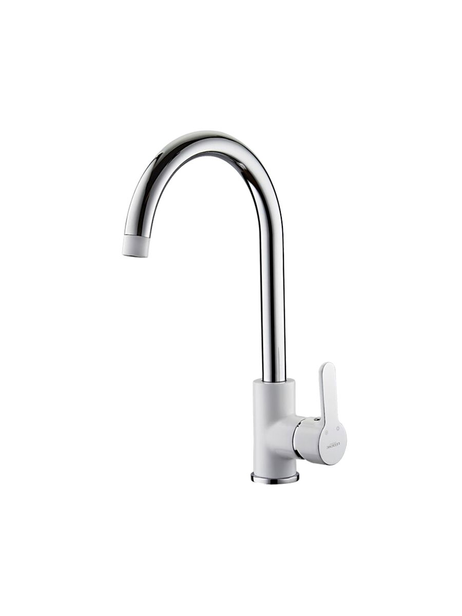 Смеситель для кухни Ledeme белый L4003W