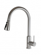 Смеситель кухня R-излив вытяжной touch element нерж. сталь арт.TSS 519 ESKO