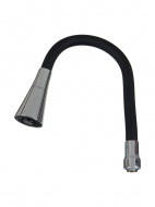 Излив гибкий LUXE с лейкой "колокольчик" хром черный 49см MELODIA MKP20926