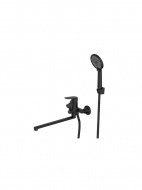 Смеситель ванна "Shore Black" с изл. 331 мм с акс. SHR31B VODA