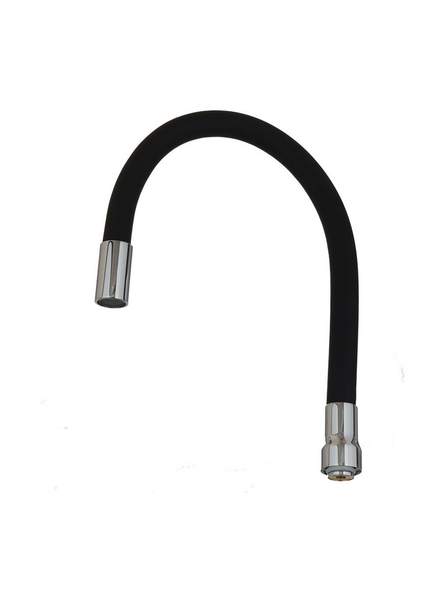 Излив гибкий LUXE черный 49см MELODIA MKP20915