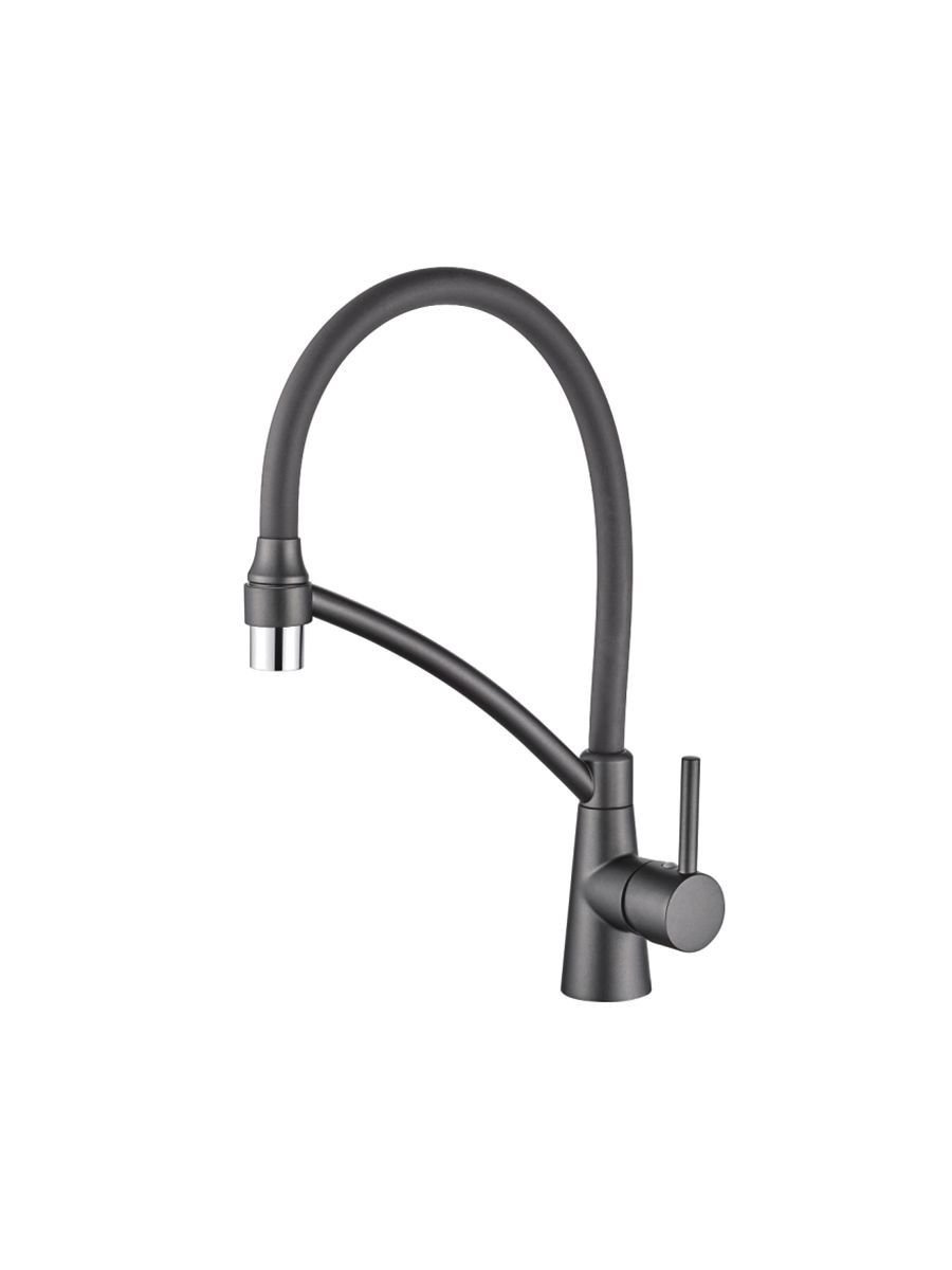 Смеситель кухня LEDEME гибкий шланг графит матовый L4399U-12