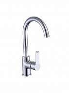 Смеситель кухня MELODIA Metallica картридж д.35мм высокий R-излив MDV35515 без подводки