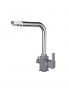 Смеситель кухня MELODIA Perfetto латунь с подкл.фильтракартридж д.35мм хром подводка 50см MDV30201