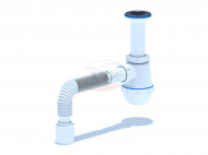 Сифон АНИ Грот 1.1/2 40 с гибкой трубой 40/50 выпуск цельный A0510