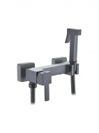 Смеситель биде LEDEME картридж 25мм. с гигиен. душем цвет оружейная сталь L5398D-7