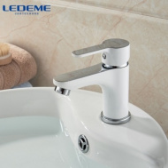 Смеситель для раковины Ledeme белый L1003W