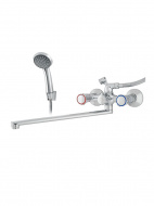 Смеситель ванна MELODIA Galant длинный плоский излив керамика MDV32141 лейка 1ф.75мм круглая