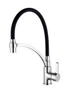 Смеситель кухня LEDEME черный гибкий шланг L4499-2