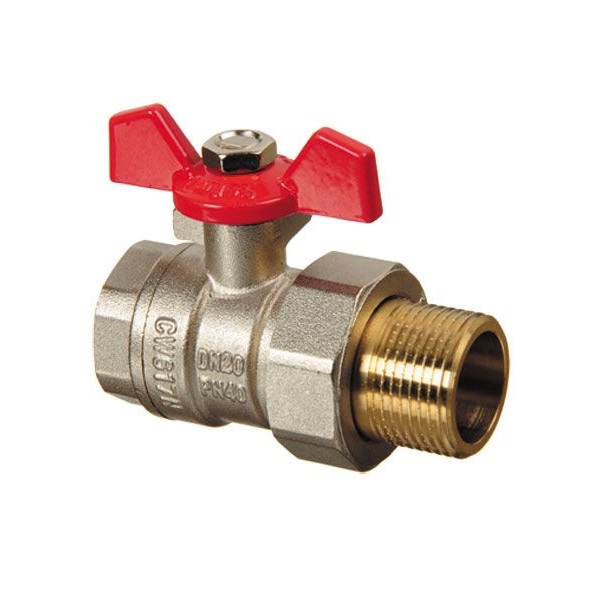 Кран шаровый 3/4" с американкой Terma-R RED