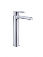 Смеситель умывальник MELODIA Metallica картридж 35мм высокий хром MDV35521