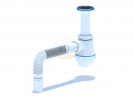 Сифон АНИ Грот 1.1/2 40 с гибкой трубой 40/40 выпуск цельный A0505