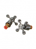 Комплект для смесителя (маховик Cross + кран-букса 1/2" 8*20 кер.) по 2шт MELODIA MK12100C