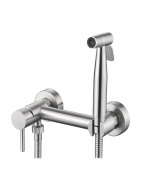 Смеситель биде LEDEME картридж 25мм. с гигиен. душем нерж.сталь L75398-6