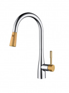 Смеситель кухня D&K Rhein.Schiller с выдвижной лейкой DA1462504D