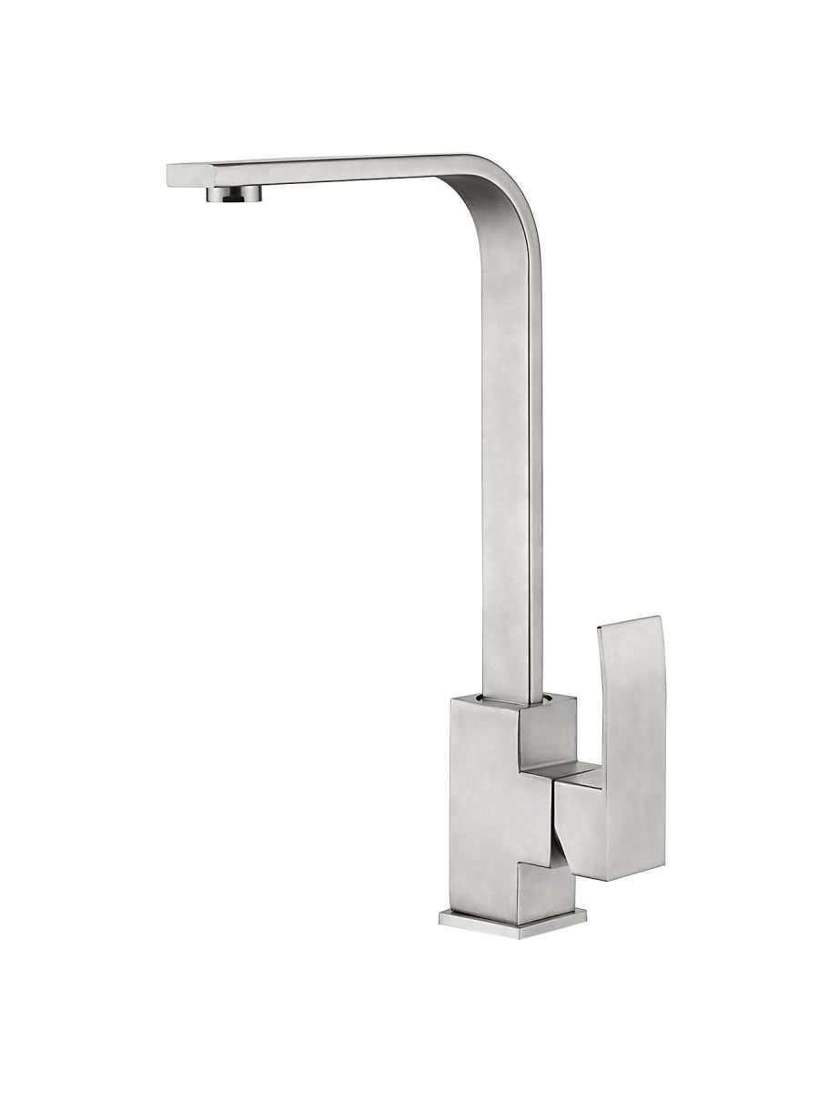 Смеситель кухня LEDEME картридж 35мм c гайкой нержавейка L74017