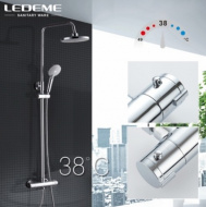 Душевая система Ledeme термостатический с тропическим душем L2411
