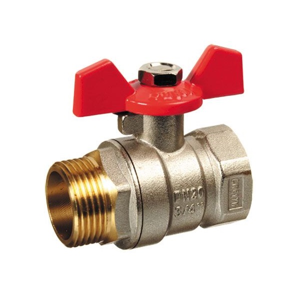 Кран шаровый 1" В-Н Terma-R RED бабочка