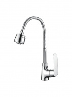 Смеситель кухня LEDEME картридж д.35мм с гибким изливом с гайкой L4372