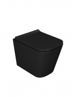 Унитаз подвесной безободковый D&K Berlin DT1436025 490*340*350мм сиденье микролифт черный