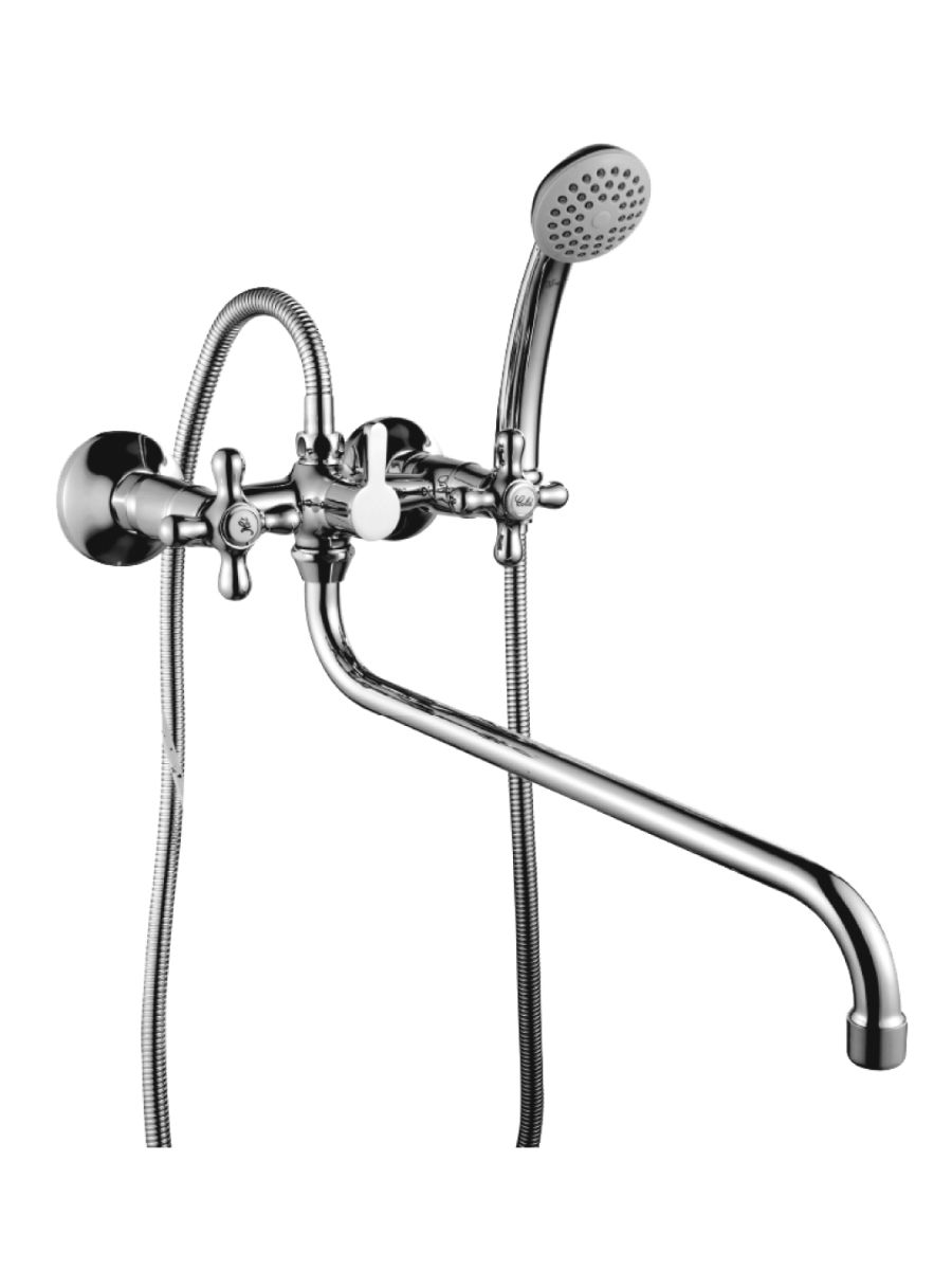 Смеситель ванна ROSSINKA круглый излив 350мм H02-84R