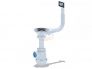 Сифон АНИ Грот 3.1/2 40 с переливом для мойки вставка лат. A0145SL