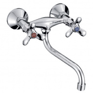 Смеситель для кухни Ledeme настенный нижний излив L4612