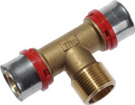 Пресс фитин тройник 16х1/2х16 наружная резьба TRm 02401